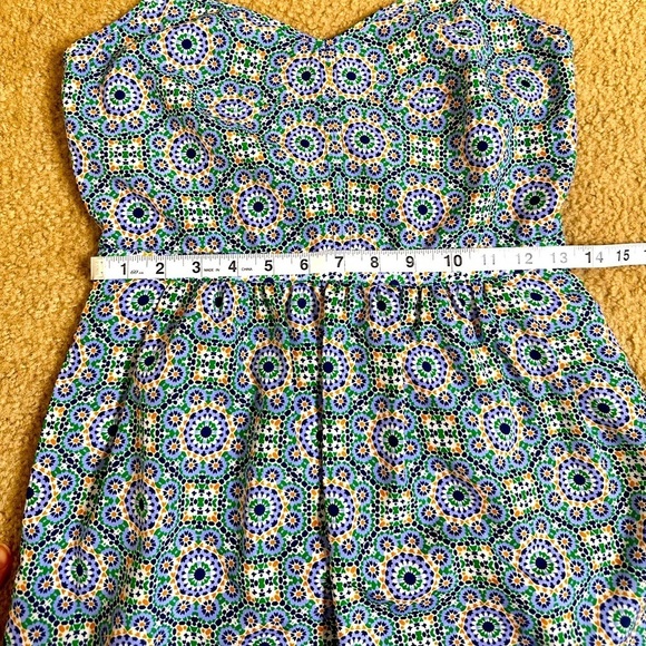 J. Crew Stain Glass Patter Mini Dress Size 0 - Picture 9 of 10